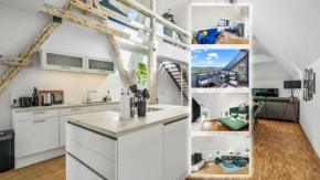 DND Design Loft I 170qm I Parken I Balkon I Workstation I Netflix I Kaffee I Waschmaschine I Trockner I Xbox I Ausblick